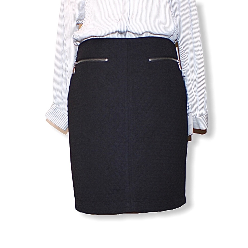 Laundry by Shelli Segal Black Quilt Pencil Skirt Size 2